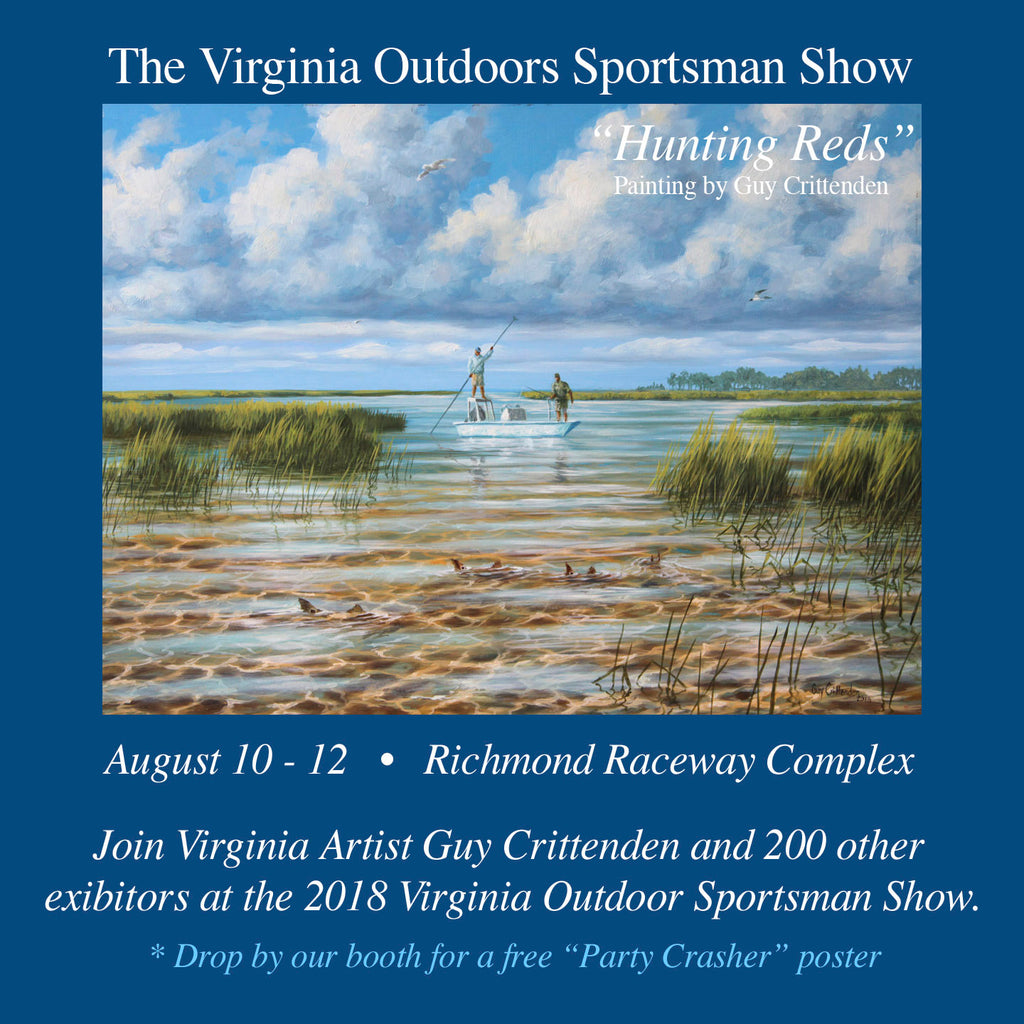 Artist Guy Crittenden showing at Virginia Outdoor Sportsman Show