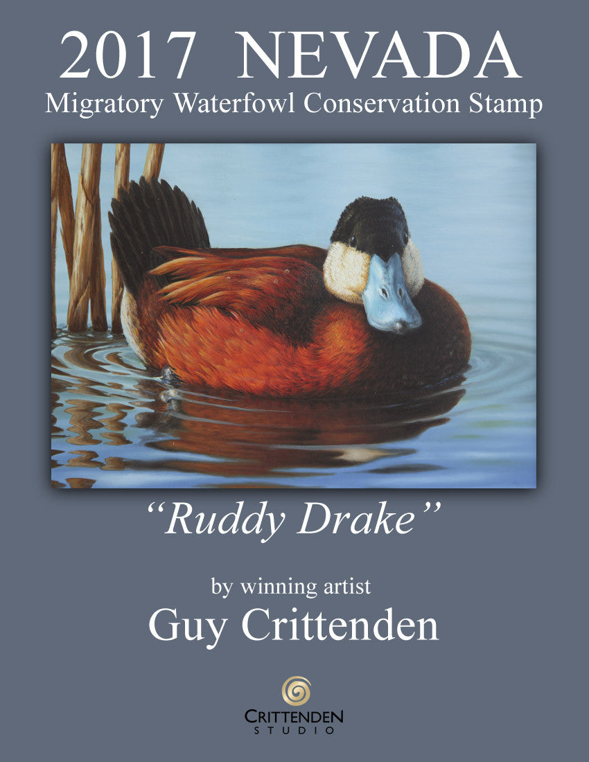 2017 Nevada Duck Stamp designed by Virginia wildlife artist Guy Crittenden