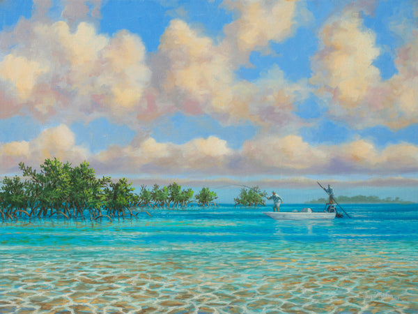 "Bahamas Bone Fishing" -  Original Painting SOLD