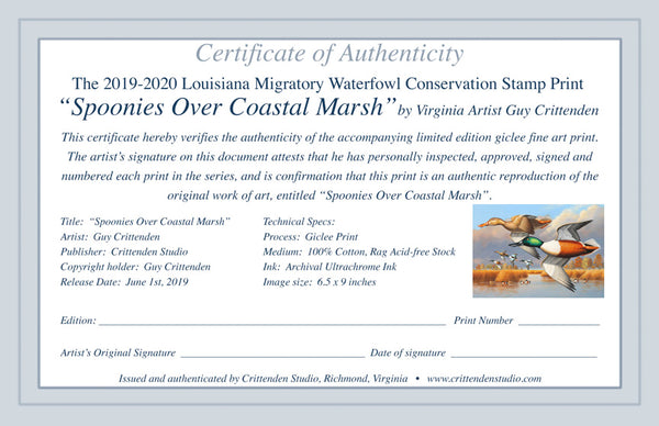 2019 Louisiana Duck Stamp Print