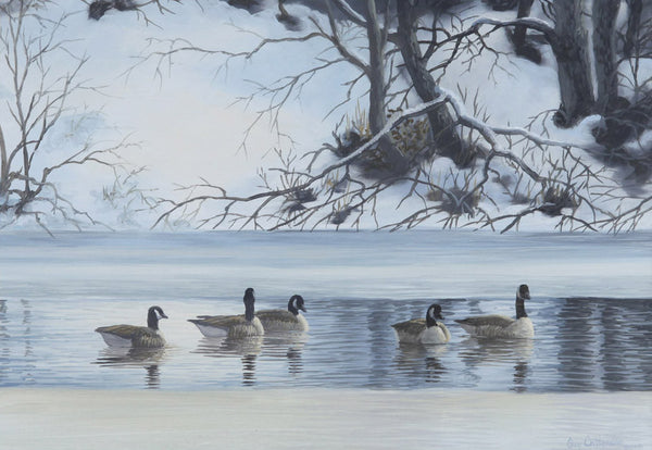 "Frozen" - Canada Geese - SOLD