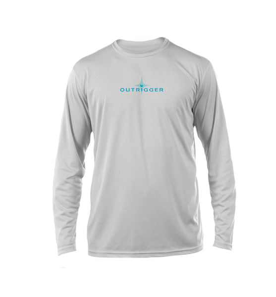 Outrigger Performance Offshore Fishing Shirt  -  Pearl SilverLong Sleeve -  "Party Crasher"