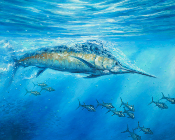 "Blue Hunter" -  Blue Marlin - Original Painting Sold