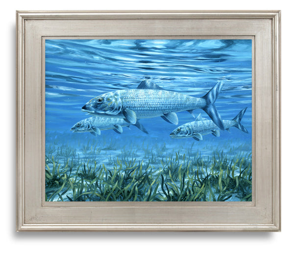 "Ride the Tide"  - Bonefish in the Shallows - Original Painting SOLD